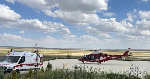 Kalp krizi geçiren hasta ambulans helikopter ile Konya ya sevk edildi Konya Haberleri Habertürk Yerel Haberler
