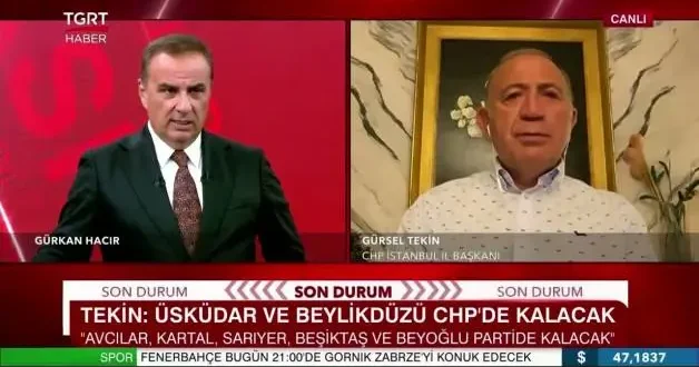 CHP İstanbul İl Başkanı Gürsel Tekin, CHP de kalacak belediyeleri açıkladı