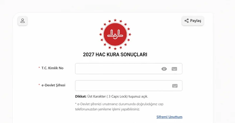 HAC KURA SONUÇLARI 2027 E DEVLET SORGULA TC. No ile Hac kurası sonuçları nasıl sorgulanır? Ankara İstanbul asil ve yedek liste belli oldu