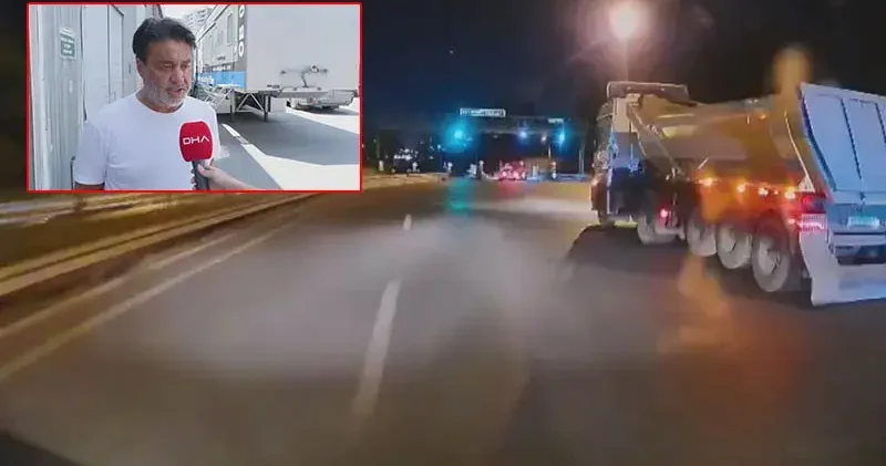 Esenyurt ta otoyolda 2 hafriyat kamyonu, servis aracını sıkıştırdı: Tanımam etmem, makasa aldılar
