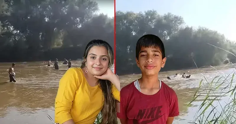 Eda ve Şahin in nehirde akıntıya kapıldıkları anlar kamerada