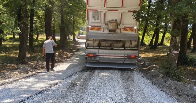 Muncurlu köy yolu soğuk asfaltla yenilendi Düzce Haberleri Habertürk Yerel Haberler