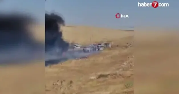 Seyir halindeki tır alev aldı