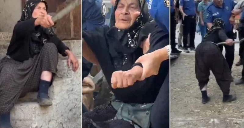 Kütahya da tahliye gerginliği, 84 yaşındaki kadın ve oğlu ekiplere direndi