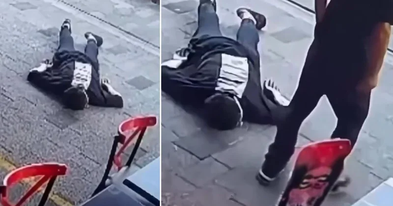 Kalbi durup yere yığılan gencin parasını çalan vicdansız tutuklandı