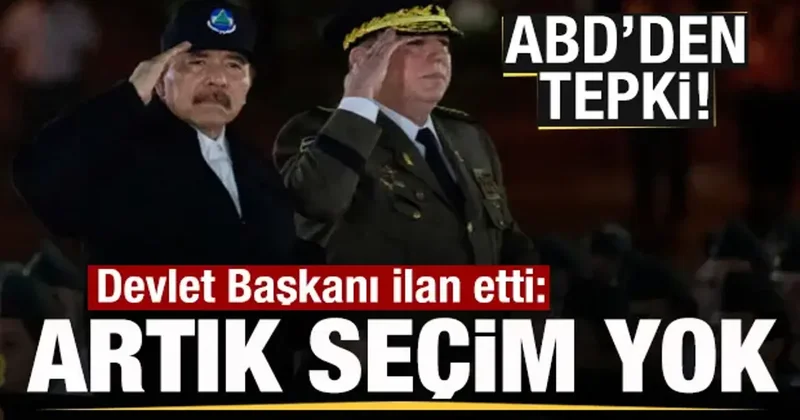 Devlet başkanı duyurdu! Artık seçim yapılmayacak! ABD den tepki