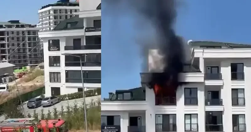 Büyükçekmece’de 5 katlı binada çıkan yangında 2 kişi dumandan etkilendi