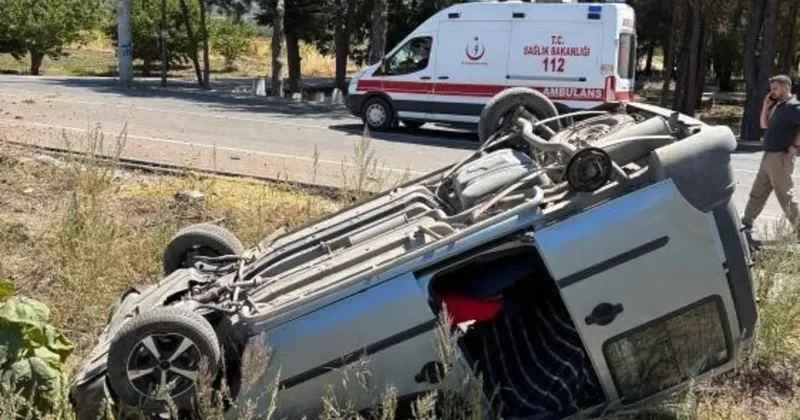 Bilecik’te seyir halinde kontrolden çıkan araç takla atarken, sürüsü yaralandı