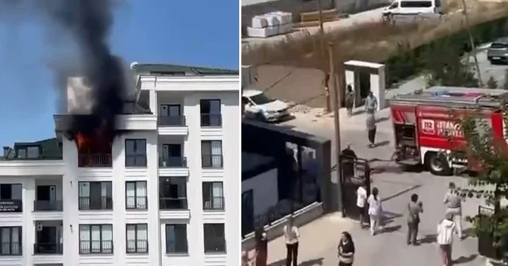 Büyükçekmece de 6 katlı binada yangın paniği! Binadakiler tahliye edildi