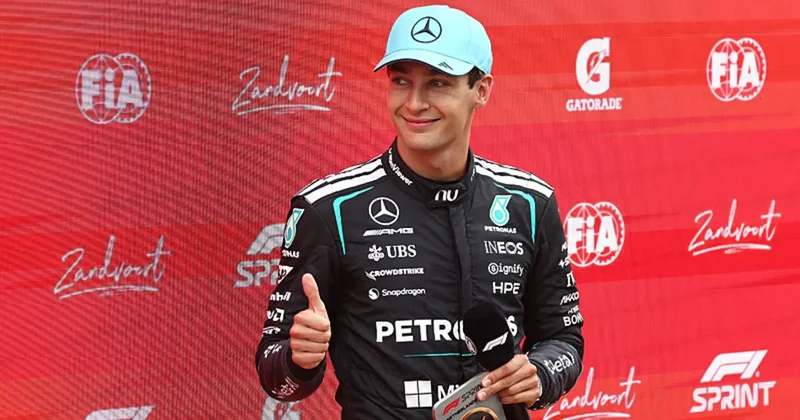 Formula 1 Hollanda GP sinde sprint yarışını kazanan George Russell!