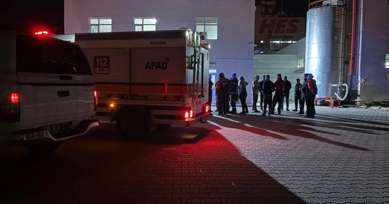 Deterjan fabrikasında kimyasal sızıntı alarmı