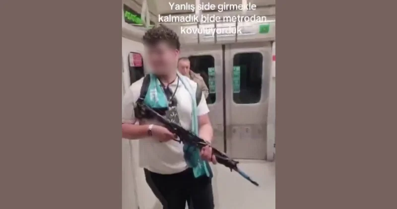 Metroda korkuya yol açtı! Oyuncak tüfeği yolculara doğrultu! Son dakika haberleri