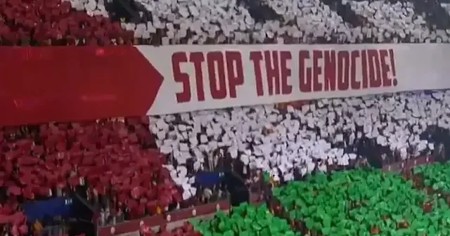 Galatasaray taraftarlarından Gazze koreografisi VİDEO İZLE