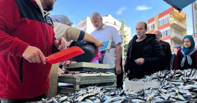 Hamsi 25 liraya düştü, vatandaş sıraya girdi