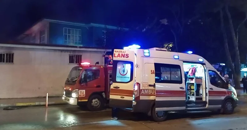 Aydın da okul kantininde yangın!
