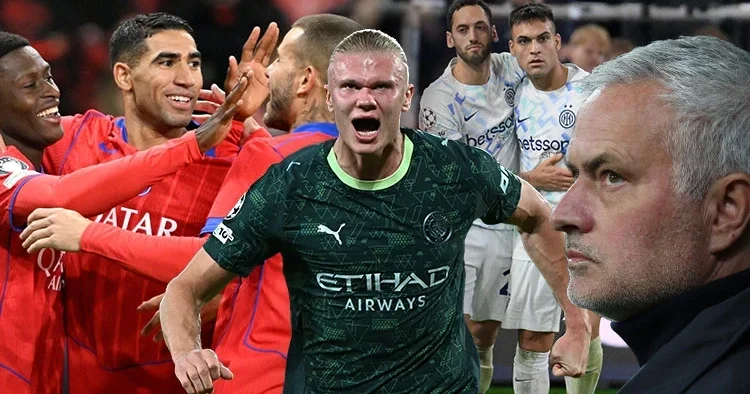 Şampiyonlar Ligi nde 43 gollü çılgın gece: PSG gol yağdırdı, Mourinho nun Benfica sı yine mağlup oldu! Hakan Çalhanoğlu attı, Inter farka koştu