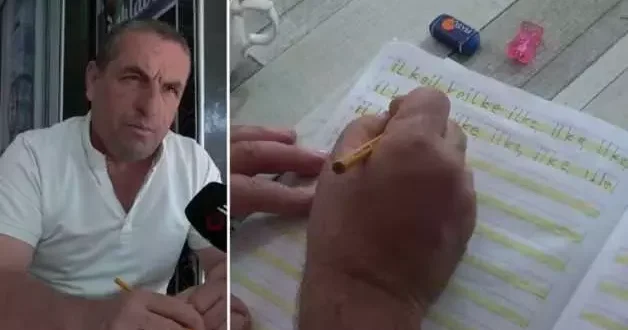 Ehliyet sahibi olmak için okuma yazma öğrenmeye başladı! Azmi takdir topladı