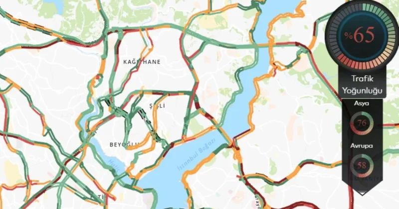 Harita kırmızıya döndü! Hafta ortasında trafik kilitlendi Sözcü Gazetesi