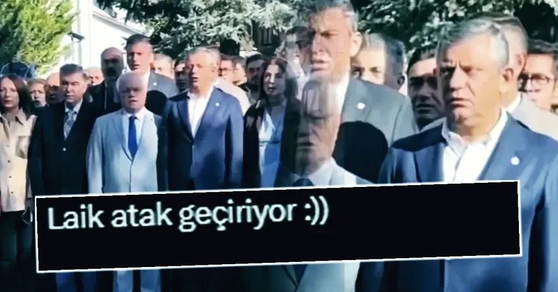 Özgür Özel tiz çığlığı duyunca şaşkınlığını gizleyemedi: İstiklal Marşı nda tuhaf an