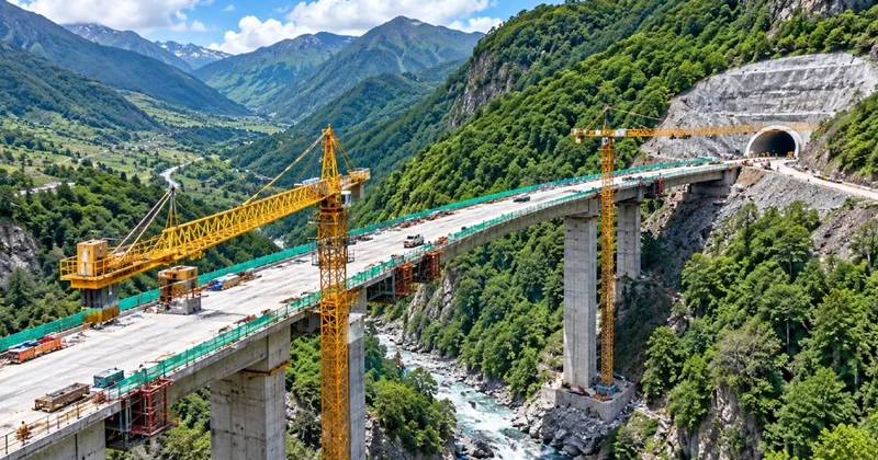 Dağların arasına dev köprü kuruyorlar: 1 saatlik yolculuk 15 dakikaya düşecek Sözcü Gazetesi