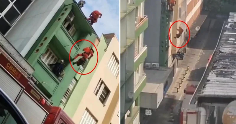 İtfaiye eri bir can kurtarmak istedi! Sonrası korkunç