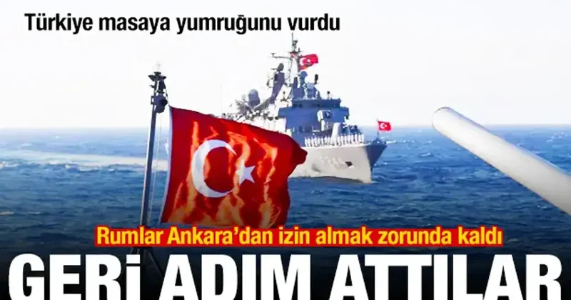 Güney Kıbrıs geri adım attı! Türkiye den izin almak zorunda kaldılar