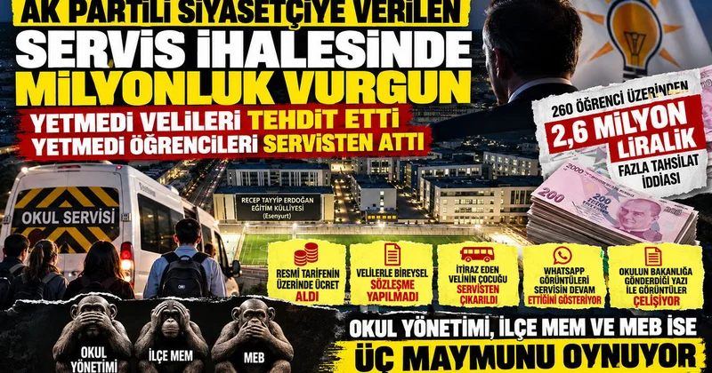 Erdoğan ın adını taşıyan külliyede AK Partili siyasetçiden servis vurgunu, veli tehdidi ve öğrencileri servisten atma skandalı Son Haberler