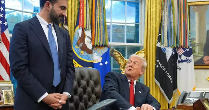 Trump Mamdani görüşmesine damga vuran faşist diyalogu! Yüzüne bakarak söyledi