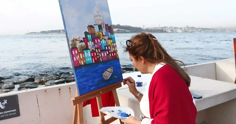 Kız Kulesinde Tuval İstanbul etkinliği düzenlendi