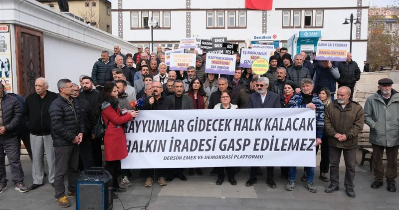 Tunceli Belediyesi’ne kayyum birinci yılında protesto edildi