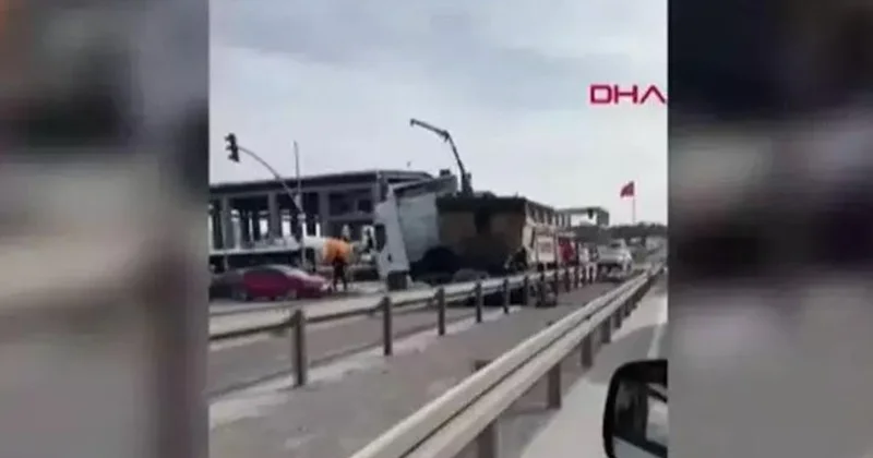 İstanbul’da trafiği kilitleyen kaza! Sözcü Gazetesi