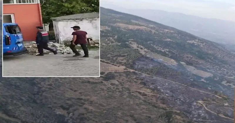 Bahçede Yanan Ateş Ormanı Alev Alev Yaktı