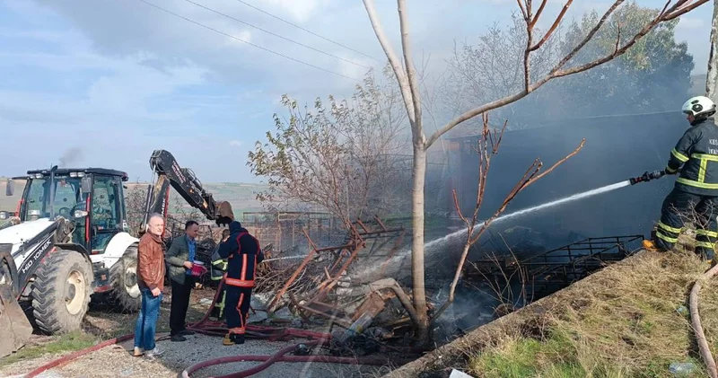 Edirne’de depo yangını! Tüm eşyalar küle döndü