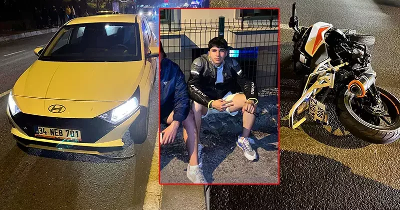 Yayaya çarpıp düşen motosikletlinin üzerinden otomobil geçti; 1 ölü