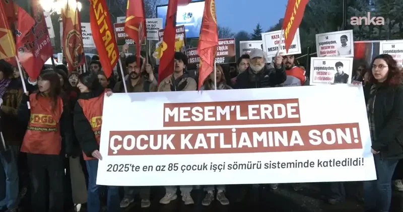 MEB önünde MESEM protestosu: Katledilen çocuklar isyanımızdır