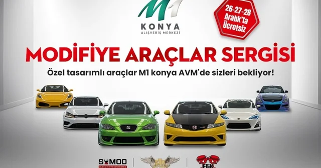 Modifiye otomobil tutkunları M1 Konya AVM de bir araya gelecek Konya Haberleri
