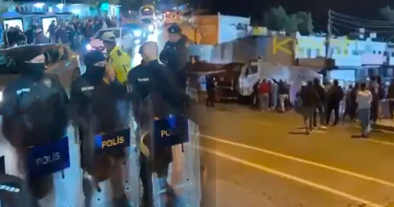 Amedspor maçı öncesi Bodrum da ortalık karıştı: Taşlar havada uçuştu