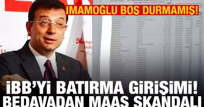 İmamoğlu ndan 40 yöneticiye bedavadan maaş