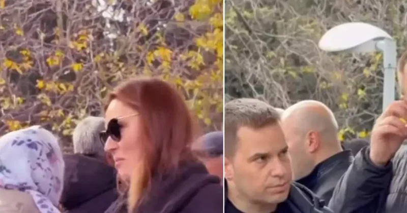 Pınar Altuğ un o hareketi gözlerden kaçmadı! Cenazede tepki çeken görüntüler