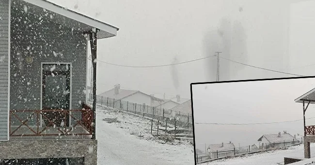 Beklenen kar yağışı başladı! Nihayet her yer beyaza bürüdü