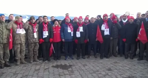 Sarıkamış şehitleri için temsili nöbet tutuldu