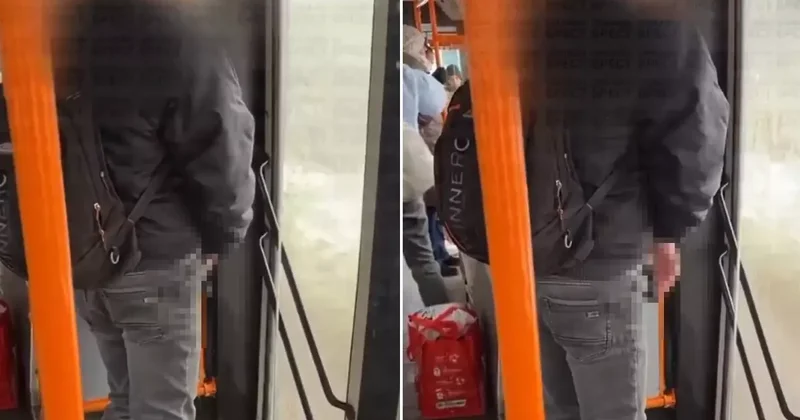 Belediye otobüsünde skandal hareket