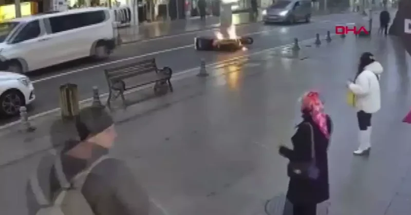 Yer: Tekirdağ! Seyir halindeki motosiklet alev aldı
