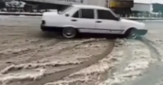 Sosyal medya paylaşımıyla yakalandı: Karda drift keyfi pahalıya patladı VİDEO İZLE