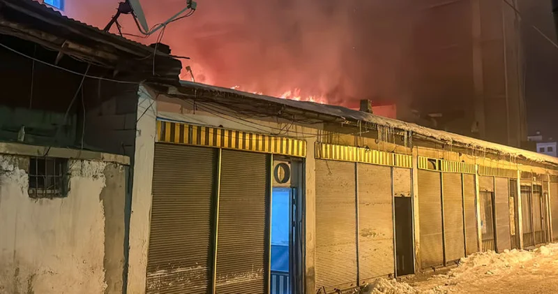 Son dakika: Erciş’te gece yangını: Van Yolu Caddesi nde 5 iş yeri zarar gördü Son dakika haberleri