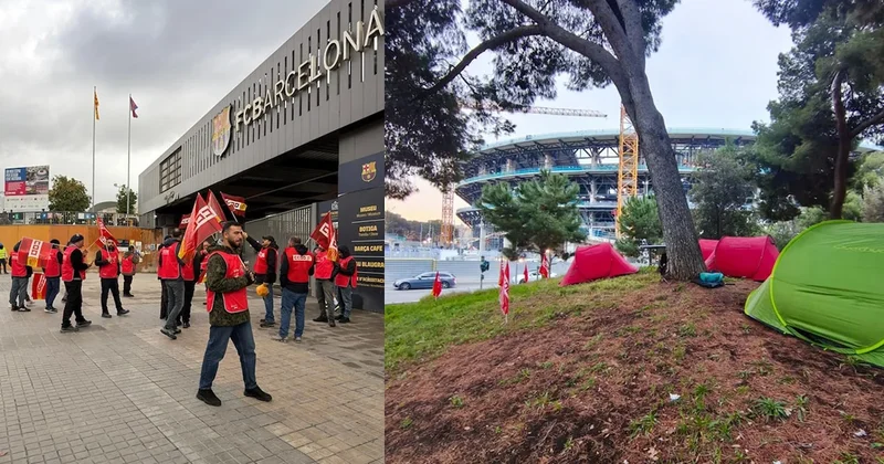 Limak stadı bitiremedi: İşçiler kapıya çadır kurdu Sözcü Gazetesi