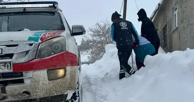 Siirt te kardan kapanan köy yolunda UMKE seferberliği VİDEO İZLE