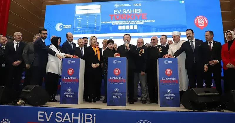 Kastamonu da 2 bin 380 sosyal konut için kuralar çekildi