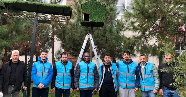 Yurt öğrencileri kuşlar için ev yaptılar Aydın Haberleri