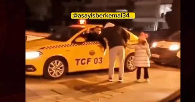 Hadsizliğin zirvesi! Kaldırımdan giden taksici yayaya küfür edip tehditler savurdu